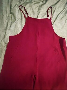 Women's Burgundy Sleeveless Jumpsuit
